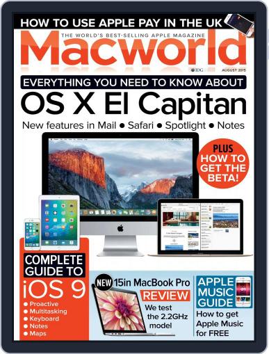 Macworld UK August 1st, 2015 Digital Back Issue Cover