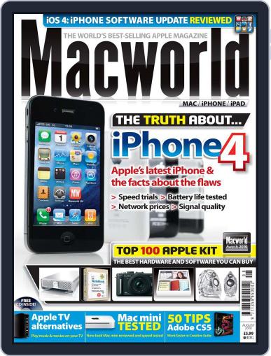 Macworld UK August 11th, 2010 Digital Back Issue Cover