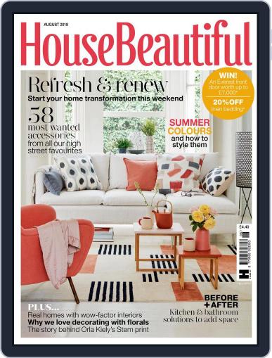 House Beautiful UK August 1st, 2018 Digital Back Issue Cover