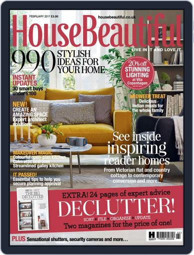 House Beautiful UK February 1st, 2017 Digital Back Issue Cover