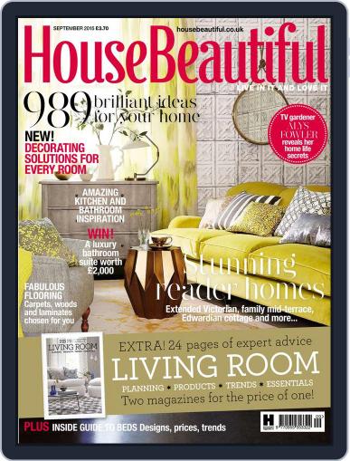 House Beautiful UK September 1st, 2015 Digital Back Issue Cover