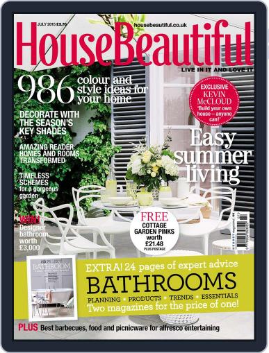 House Beautiful UK July 1st, 2015 Digital Back Issue Cover