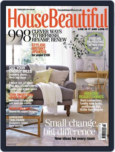 House Beautiful UK January 2nd, 2014 Digital Back Issue Cover