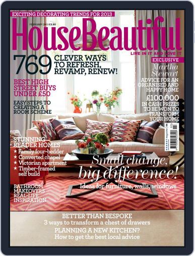 House Beautiful UK January 1st, 2013 Digital Back Issue Cover