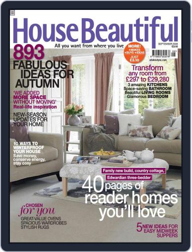 House Beautiful UK August 4th, 2008 Digital Back Issue Cover
