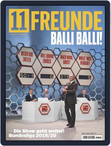 11 Freunde August 1st, 2019 Digital Back Issue Cover