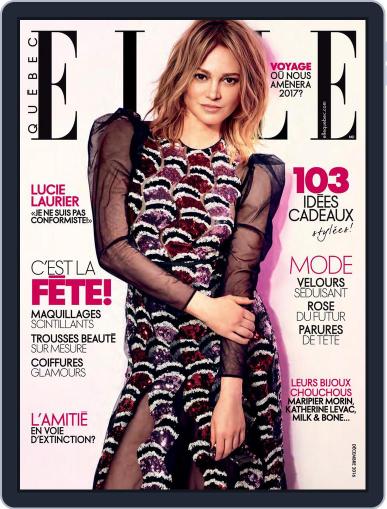 Elle QuÉbec (Digital) December 1st, 2016 Issue Cover