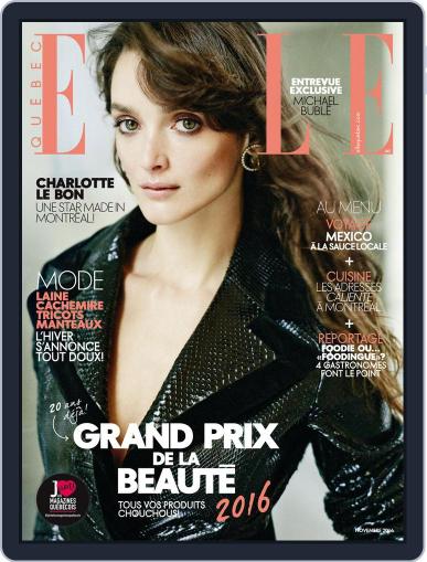Elle QuÉbec November 1st, 2016 Digital Back Issue Cover