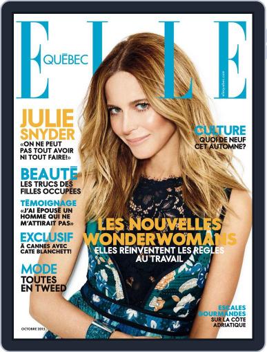 Elle QuÉbec September 15th, 2015 Digital Back Issue Cover