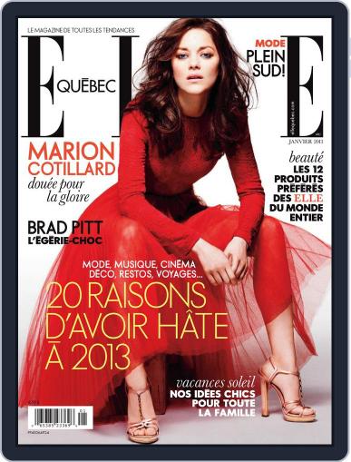 Elle QuÉbec December 5th, 2012 Digital Back Issue Cover