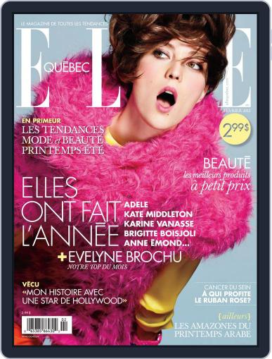 Elle QuÉbec January 11th, 2012 Digital Back Issue Cover