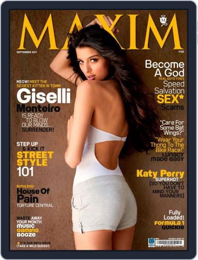 Maxim India September 6th, 2011 Digital Back Issue Cover