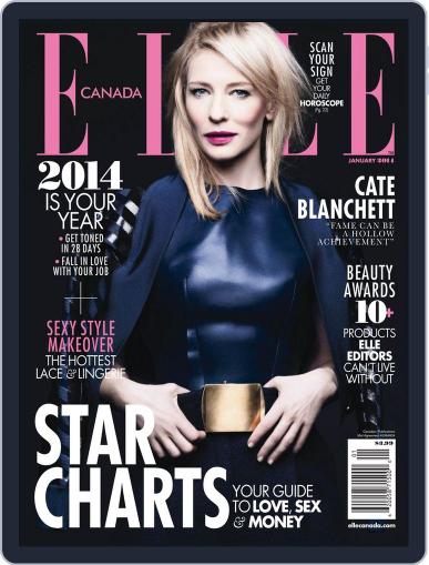 Elle Canada December 10th, 2013 Digital Back Issue Cover