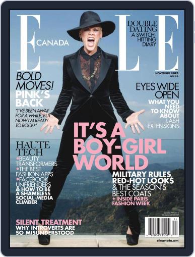 Elle Canada October 3rd, 2012 Digital Back Issue Cover