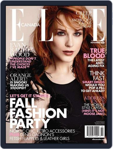 Elle Canada September 28th, 2010 Digital Back Issue Cover
