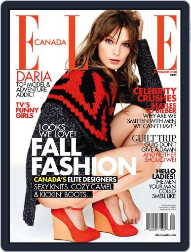 Elle Canada August 3rd, 2010 Digital Back Issue Cover
