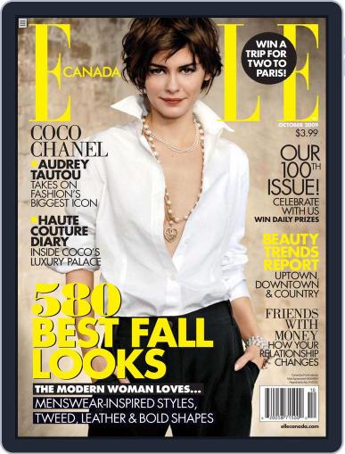 Elle Canada August 26th, 2009 Digital Back Issue Cover
