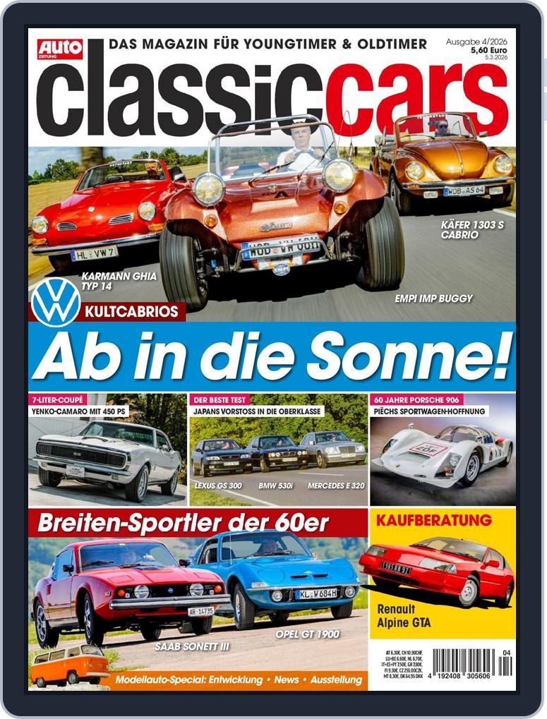 Auto Zeitung Classic Cars (Digital) Subscription                    March 5th, 2026 Issue