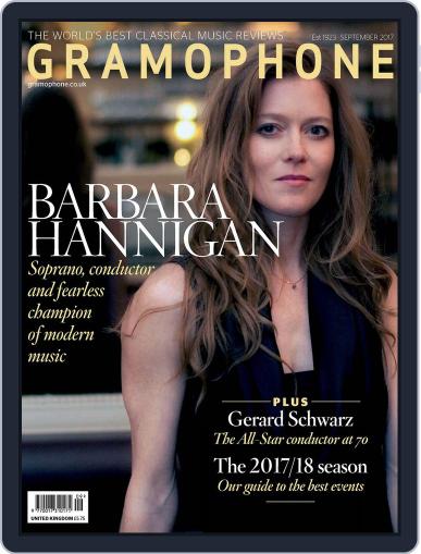 Gramophone September 1st, 2017 Digital Back Issue Cover