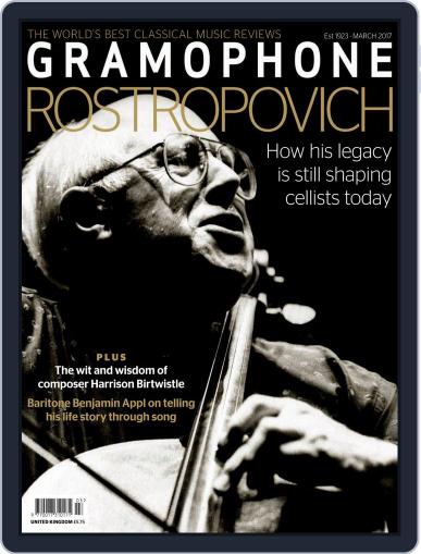 Gramophone March 1st, 2017 Digital Back Issue Cover