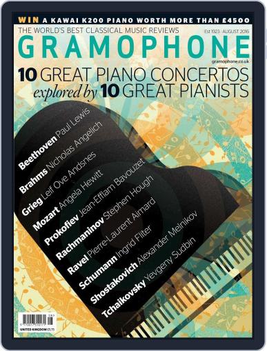 Gramophone August 1st, 2016 Digital Back Issue Cover