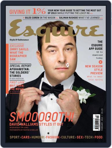 Esquire UK January 9th, 2013 Digital Back Issue Cover