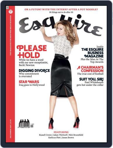 Esquire UK November 4th, 2007 Digital Back Issue Cover