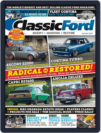 Classic Ford October 1st, 2015 Digital Back Issue Cover