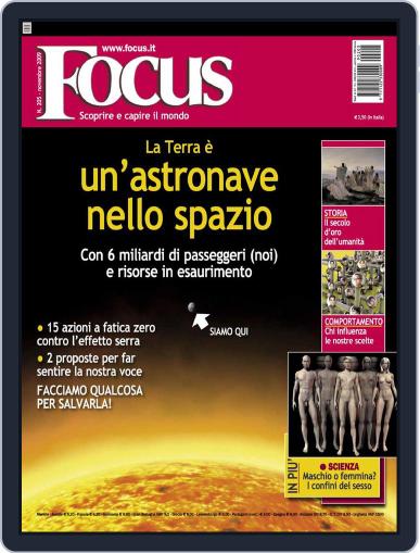 Focus Italia October 23rd, 2009 Digital Back Issue Cover