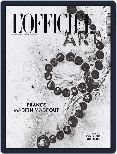 L'officiel Art (Digital) October 2nd, 2014 Issue Cover