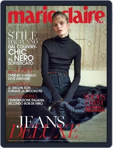 Marie Claire Italia November 1st, 2015 Digital Back Issue Cover