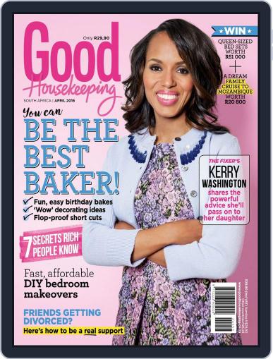 Good Housekeeping South Africa March 31st, 2016 Digital Back Issue Cover