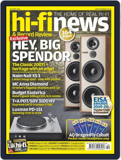 Hi Fi News October 1st, 2019 Digital Back Issue Cover