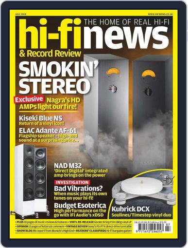 Hi Fi News July 1st, 2018 Digital Back Issue Cover