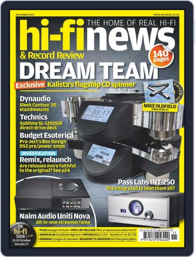 Hi Fi News November 1st, 2017 Digital Back Issue Cover