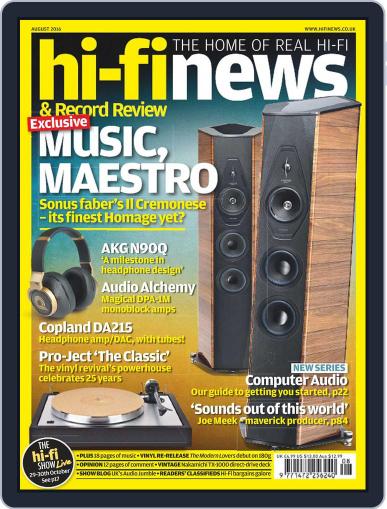 Hi Fi News July 1st, 2016 Digital Back Issue Cover