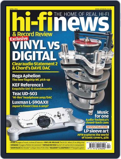 Hi Fi News April 1st, 2016 Digital Back Issue Cover