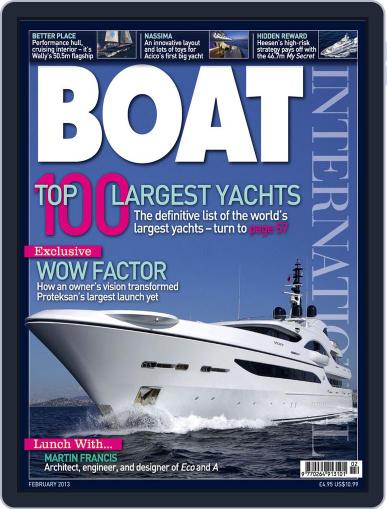 Boat International January 13th, 2013 Digital Back Issue Cover