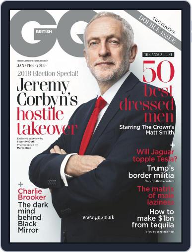 British GQ January 1st, 2018 Digital Back Issue Cover