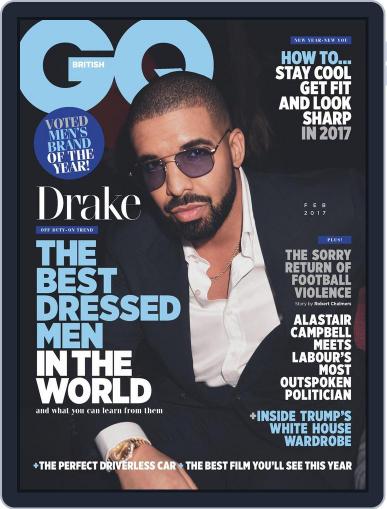 British GQ February 1st, 2017 Digital Back Issue Cover