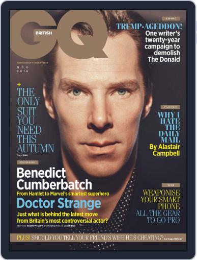 British GQ November 1st, 2016 Digital Back Issue Cover