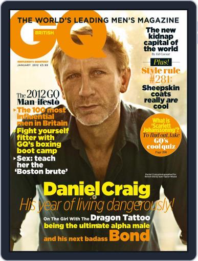 British GQ December 2nd, 2011 Digital Back Issue Cover