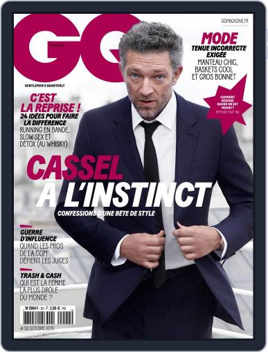 Gq France October 1st, 2015 Digital Back Issue Cover