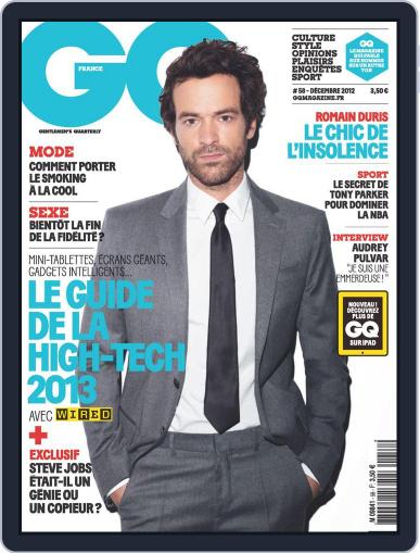 Gq France November 20th, 2012 Digital Back Issue Cover