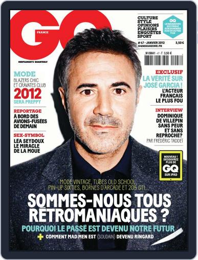 Gq France December 23rd, 2011 Digital Back Issue Cover