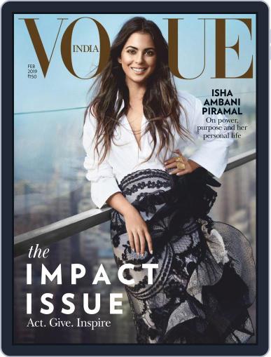 VOGUE India February 1st, 2019 Digital Back Issue Cover