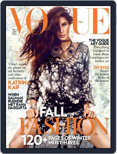 VOGUE India September 1st, 2015 Digital Back Issue Cover