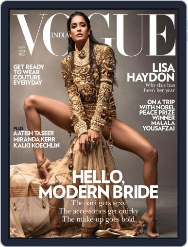 VOGUE India November 5th, 2014 Digital Back Issue Cover