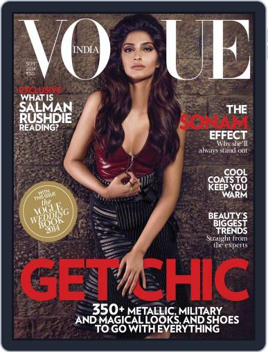 VOGUE India September 2nd, 2014 Digital Back Issue Cover