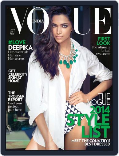 VOGUE India June 2nd, 2014 Digital Back Issue Cover